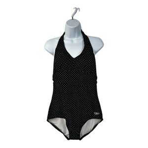 NWT Women's Size M Black & White Polka Dot Swim Suit